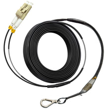 Load image into Gallery viewer, Bangun LC to LC 10G Duplex OM3 Outdoor Armored Fiber Patch Cable with Pulling Eye, Direct Burial Fiber Optic Cable, Multimode 50/125