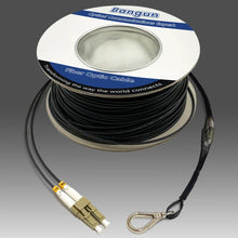Load image into Gallery viewer, Bangun LC to LC 10G Duplex OM3 Outdoor Armored Fiber Patch Cable with Pulling Eye, Direct Burial Fiber Optic Cable, Multimode 50/125
