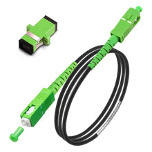 Load image into Gallery viewer, SC/APC to SC/APC Fiber Optic Internet Cable, Bangun Armored Single Mode Patch Cable, Fiber Optic Jumper Optical Patch Cord - SIMPLEX - 9/125um - OS1/OS2 Compatible, LSZH Black