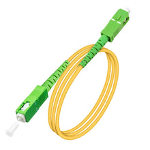 Load image into Gallery viewer, SC/APC to SC/APC Fiber Optic Internet Cable, Single Mode Fiber Patch Cable, Fiber Optic Jumper Cable, Optical Patch Cord for Internet - SIMPLEX - 9/125um - OS1/OS2 Compatible, LSZH Yellow…