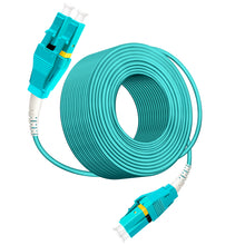 Load image into Gallery viewer, Uniboot LC to LC 10G OM3 Fiber Patch Cable, Bangun Multimode Duplex Fiber Optic Cable Jumper Optical Patch Cord, 50/125, Low Friction LSZH Jacket