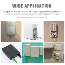 Load image into Gallery viewer, SC/APC to SC/APC Fiber Optic Internet Cable, Single Mode Fiber Patch Cable, Fiber Optic Jumper Cable, Optical Patch Cord for Internet - SIMPLEX - 9/125um - OS1/OS2 Compatible, LSZH Yellow…