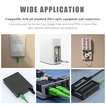 Load image into Gallery viewer, SC/APC to SC/APC Fiber Optic Internet Cable, Bangun Armored Single Mode Patch Cable, Fiber Optic Jumper Optical Patch Cord - SIMPLEX - 9/125um - OS1/OS2 Compatible, LSZH White