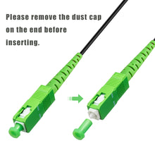 Load image into Gallery viewer, SC/APC to SC/APC Fiber Optic Internet Cable, Bangun Armored Single Mode Patch Cable, Fiber Optic Jumper Optical Patch Cord - SIMPLEX - 9/125um - OS1/OS2 Compatible, LSZH Black