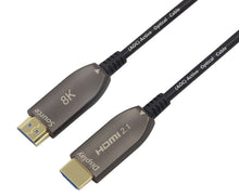 Load image into Gallery viewer, 8K Fiber HDMI Cable, Slim Flexible HDMI 2.1 Fiber Optic Cable Supports 48Gbps 8K@60Hz 4K@120Hz Dynamic HDR/eARC/HDCP 2.2/3D, High Speed HDMI Fiber Optic Cable for Projector/HDTV/Home Theater