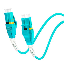 Load image into Gallery viewer, Uniboot LC to LC 10G OM3 Fiber Patch Cable, Bangun Multimode Duplex Fiber Optic Cable Jumper Optical Patch Cord, 50/125, Low Friction LSZH Jacket