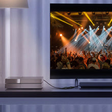 Load image into Gallery viewer, 90 Degree Optical Extension Cable Male to Female Coupler for Digital Audio Optical Cable, 360 Degree Right Angle Fiber Optic Toslink/SPDIF Extension Adapter Cable for Sound Bar, TV, PS4, Xbox, 1.5/3/6ft