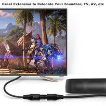 Load image into Gallery viewer, Optical Audio Cable Extension, Toslink Optical Cable Extender, Male to Female Optical Extension Cable, Fiber Digital Extension Adapter Cable for Sound bar/TV/PS4/Xbox/Home Theater