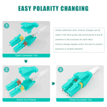Load image into Gallery viewer, Uniboot LC to LC Armored Fiber Patch Cable, Bangun Single Mode Duplex Fiber Optic Cable Jumper Optical Patch Cord, 9/125um, (OS1/OS2 Compatible), LSZH Black