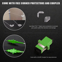 Load image into Gallery viewer, SC/APC to SC/APC Fiber Optic Internet Cable - Bangun Transparent Fiber Patch Cable - Invisible Single Mode Patch Cable - Fiber Optic Jumper Optical Patch Cord - SIMPLEX - OS1-9/125um - OD: 0.9mm
