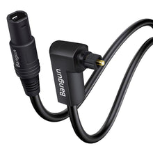 Load image into Gallery viewer, 90 Degree Optical Extension Cable Male to Female Coupler for Digital Audio Optical Cable, 360 Degree Right Angle Fiber Optic Toslink/SPDIF Extension Adapter Cable for Sound Bar, TV, PS4, Xbox, 1.5/3/6ft
