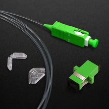 Load image into Gallery viewer, SC/APC to SC/APC Fiber Optic Internet Cable - Bangun Transparent Fiber Patch Cable - Invisible Single Mode Patch Cable - Fiber Optic Jumper Optical Patch Cord - SIMPLEX - OS1-9/125um - OD: 0.9mm
