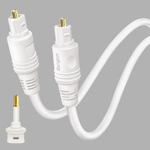 Load image into Gallery viewer, White Optical Audio Cable, Slim Optical Cable, Toslink Digital Audio Cable, Fiber Optic Audio Cable, Optic Cable for Sound Bar/TV/PS4/Xbox
